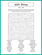 Walt Disney Word Search thumbnail