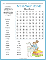 Wash Your Hands Word Search thumbnail