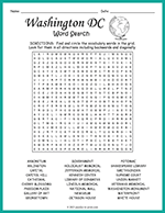 Washington DC Word Search thumbnail