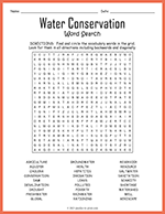 Water Conservation Word Search thumbnail