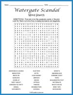 Watergate Scandal Word Search Thumbnail