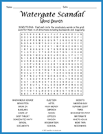 Watergate Scandal Word Search thumbnail