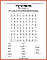 Watermelon Word Search Thumbnail