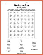 Watermelon Word Search Thumbnail