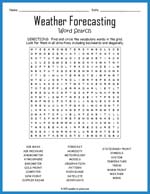Weather Forecasting Word Search Thumbnail