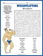 Weight Training Word Search thumbnail