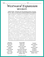 Westward Expansion Word Search thumbnail
