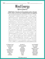 Wind Energy Word Search Thumbnail