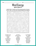 Wind Energy Word Search thumbnail