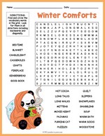 Winter Comforts Word Search thumbnail