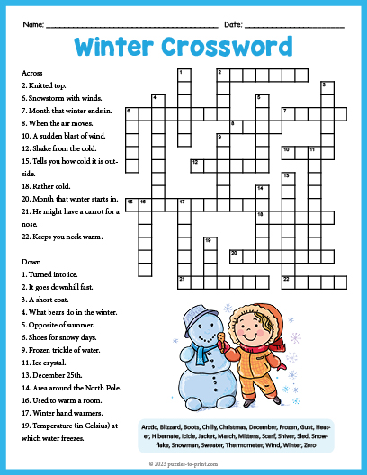 Crossword December 2, Puzzles