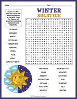 Winter Solstice Word Search thumbnail