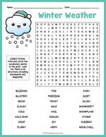 Winter Weather Word Search thumbnail