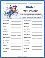 Winter Word Scramble thumbnail