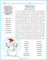 Winter Word Search Thumbnail