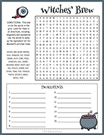Witches Brew Word Search thumbnail