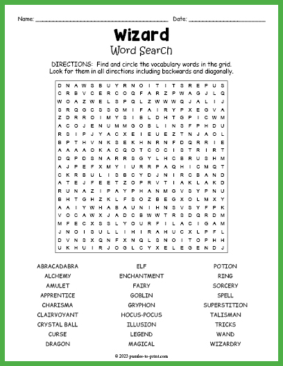 Wizard Word Search