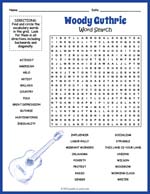 Woody Guthrie Word Search thumbnail