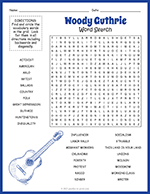 Woody Guthrie Word Search thumbnail