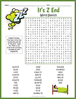 Words That End In Z Word Search thumbnail