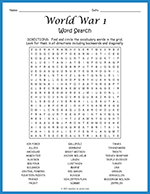 World War 1 Word Search thumbnail