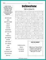 Yellowstone Word Search Thumbnail