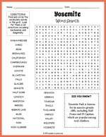 Yosemite Word Search Thumbnail