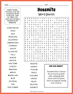 Yosemite Word Search thumbnail