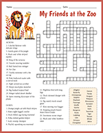 Zoo Animals Crossword thumbnail
