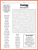 Zoology Word Search thumbnail
